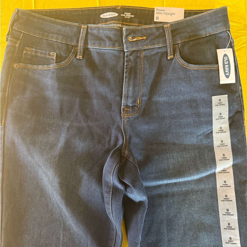 Old Navy Women's Dark Blue Straight Leg Jeans
